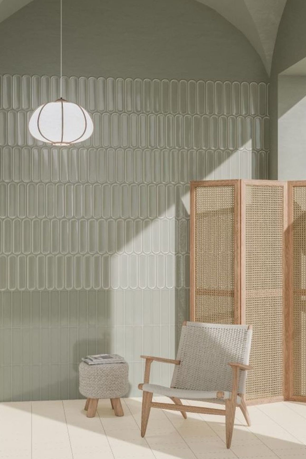 Aquarelle O Mint Grey Wall Tiles