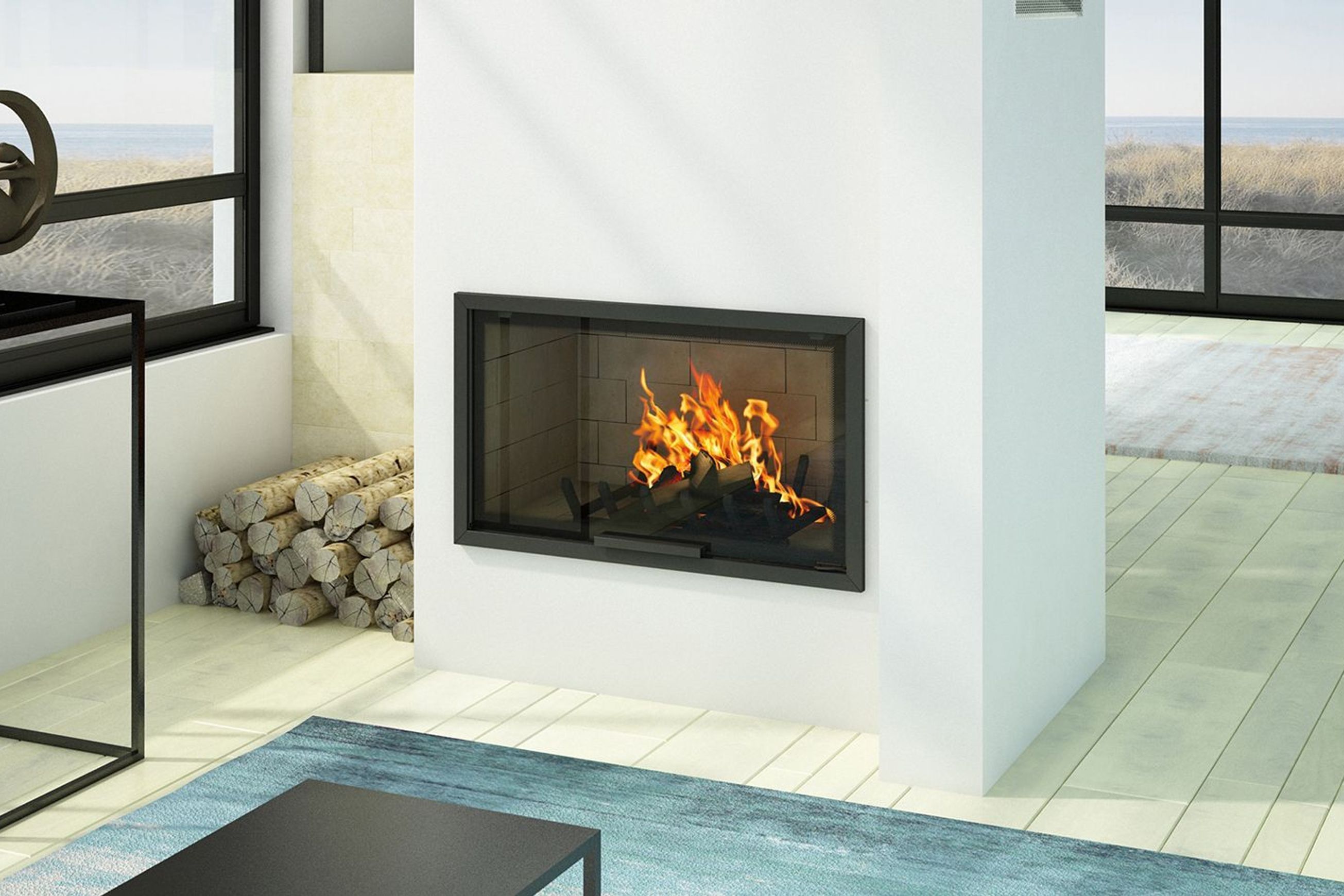 Axis H1200 - Contemporary Inbuilt Fireplace