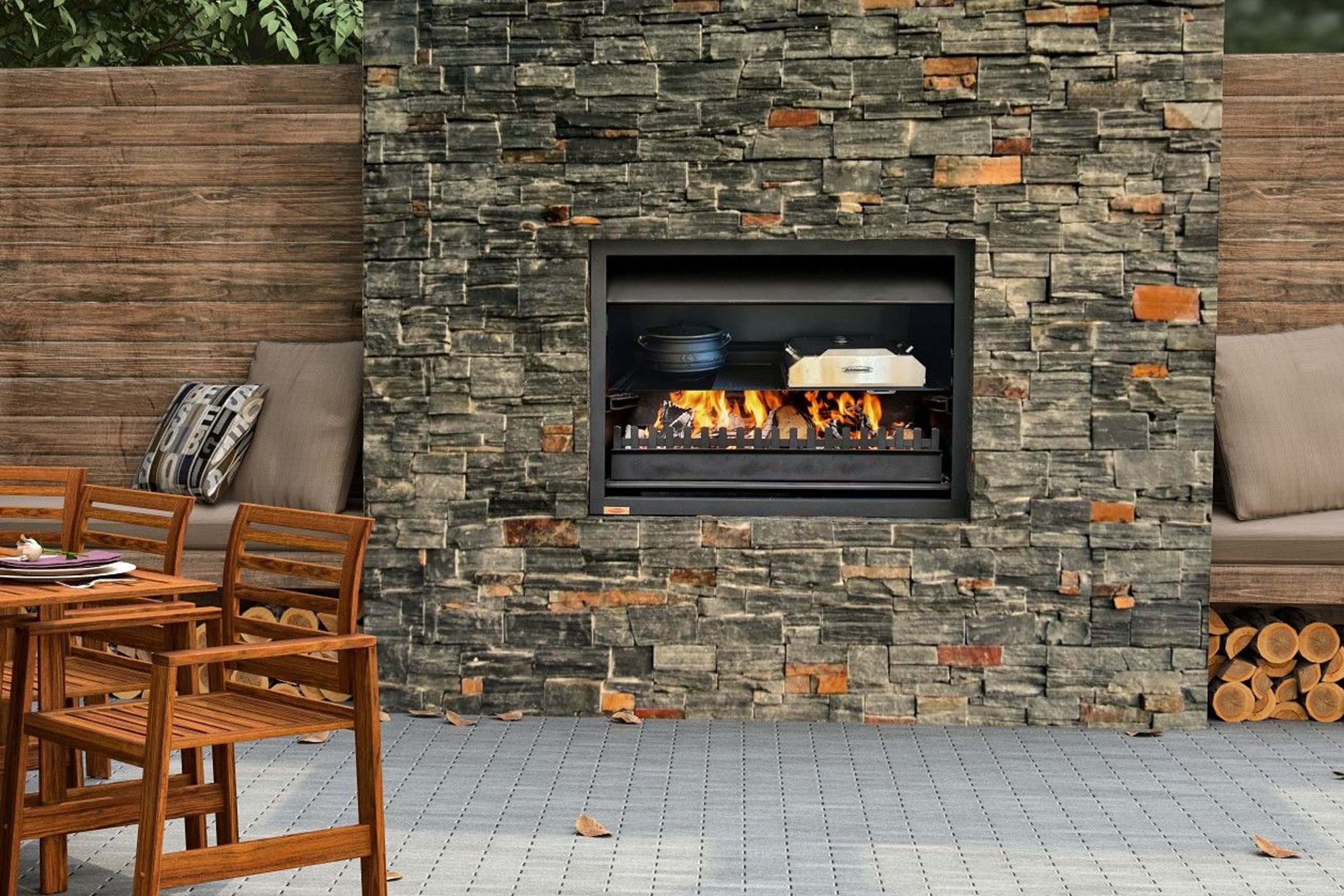 Jetmaster Quadro Outdoor Wood Fireplace