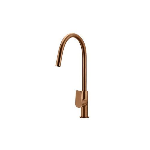 Round Piccola Pull Out Kitchen Mixer Tap - Paddle Handle
