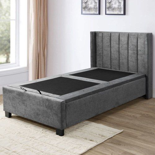 Webster Gas Lift Storage King Single Bed | Grey Fabric