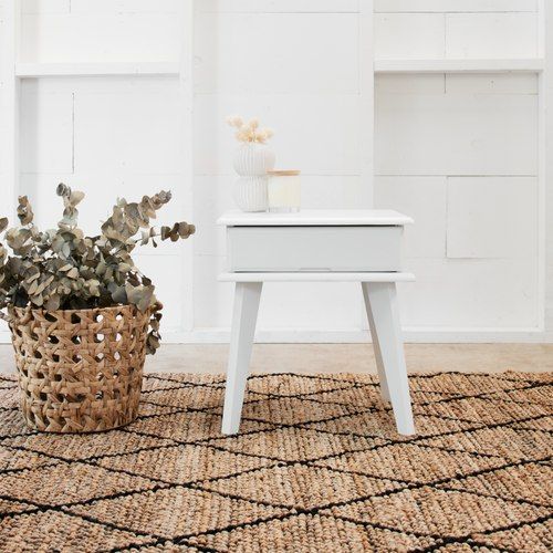 Ari White Bedside Table | Natural Hardwood