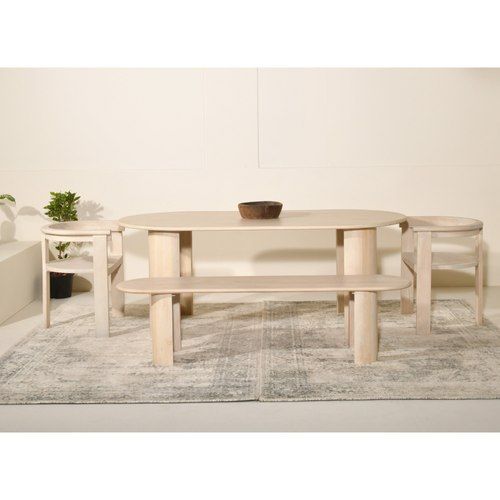 Beaumont Dining Table w/ Bench Seats & 2x Jervis Chair
