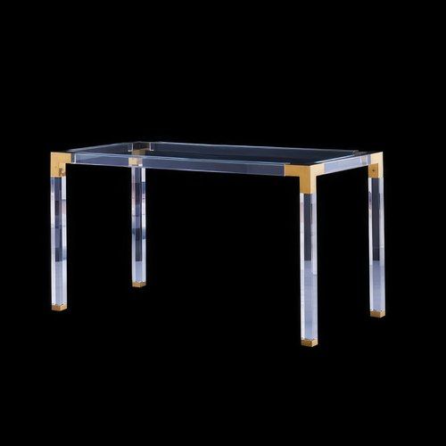 Easper Lucite Acrylic dining table with glass top - CUSTOMISE