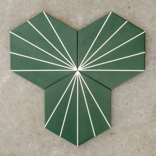 Vivid Hex | Ceramic Tiles - Matte Pine Green