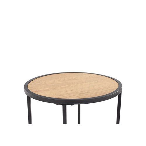 BRADFORD Side Table 40cm  - Natural & Black