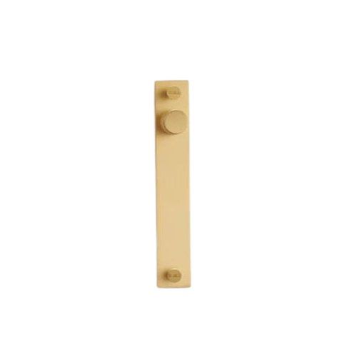 Door Knob Pull with Back Plate - Brass