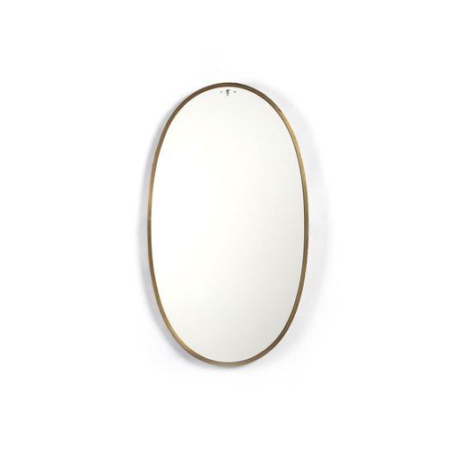 Brass Oval Shaped Mirror