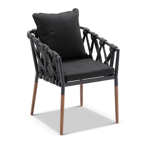 Cove Outdoor Charcoal Rope Dining Chair