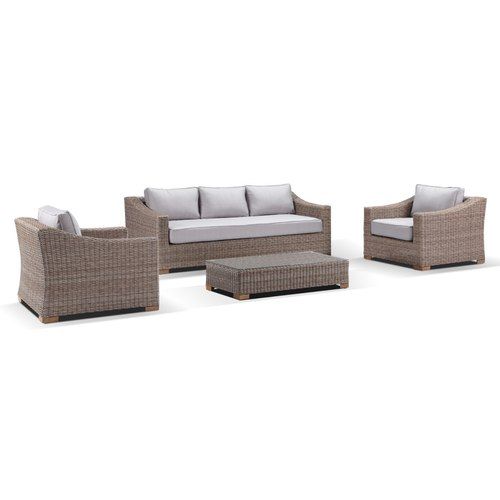 Retreat Outdoor 3 Seater Lounge with 2x Armchairs