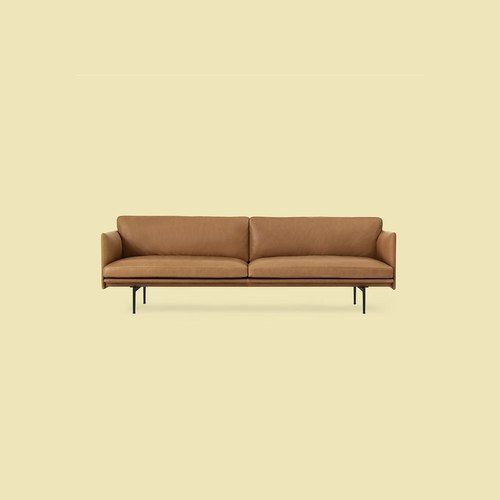 Muuto | Outline Sofa 3 Seater | Refine Leather Cognac