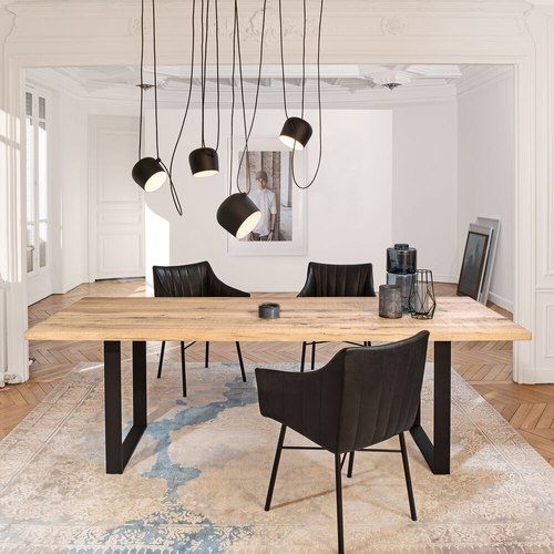 Janua | SC 58 Dining Table | White Oak + Black Legs 260x110cm