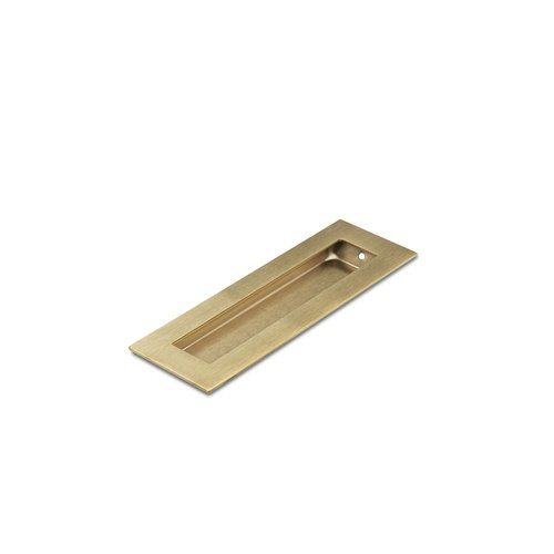 Brushed Brass FLUSH PULL Rectangle Handle  150mm