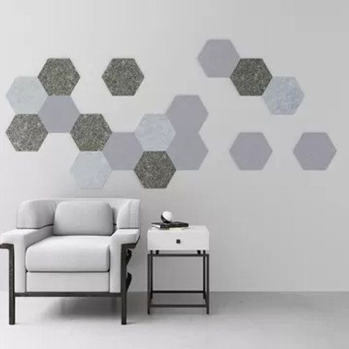 Peel n Stick Hexagon Acoustic Wall Tiles – QTY 6