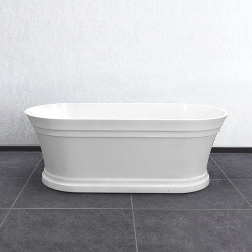 Inspire Hampton Freestanding Bath Gloss White 1500mm