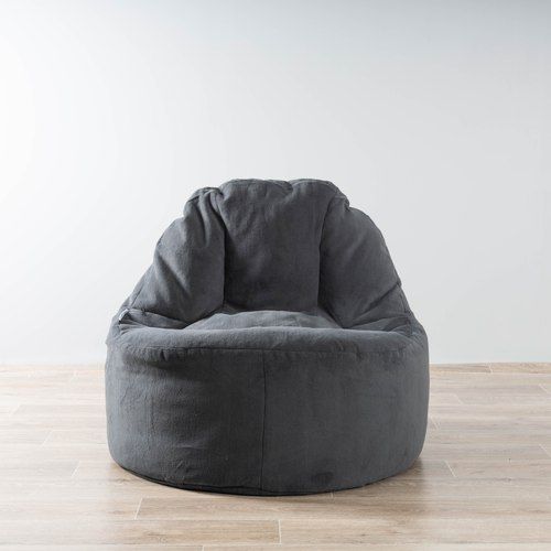 Plush Lounger Bean Bag Chair - Charcoal