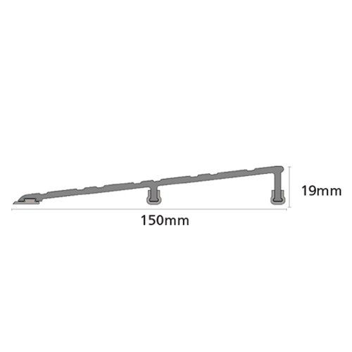 Kilargo IS4077 Threshold Ramp 19mmx150mmx2500mm Clear Anodized IS4077-2500CA