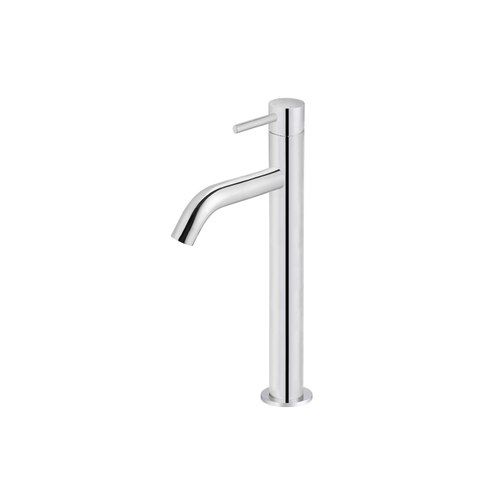 Piccola Tall Basin Mixer Tap with 130mm Spout - Polished Chrome