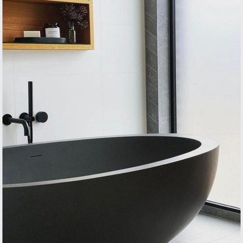 Pietra Bianca Whitney Freestanding Stone Bathtub With Multicolour (Available In 1600mm, 1700mm And 1800mm)