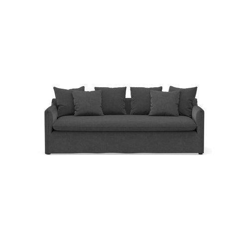 Palms 3 Seater Slip Cover Sofa | Graphite Charcoal