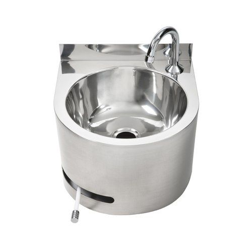 Round Hands Free Knee Operated Stainless Steel Basin