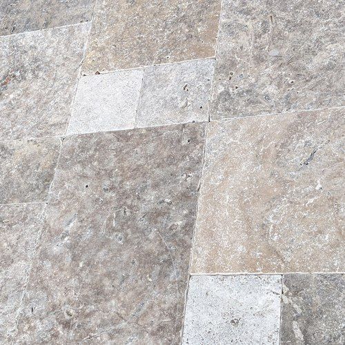 12mm Antique Silver Travertine French Pattern Tiles