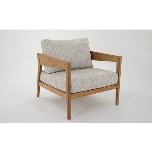 Caledonia Outdoor Teak Amrchair with Oatmeal Cushions