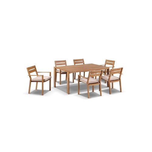 Capri 7 Pcs Dining Setting With Santorini Chairs