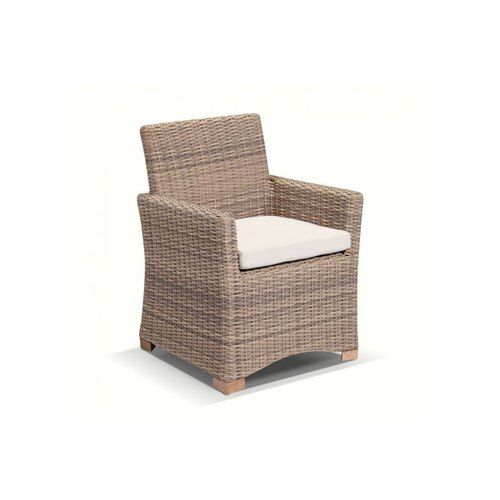 Coco Outdoor Wicker And Teak Dining Arm Chair