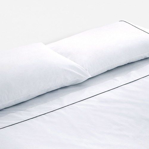 Cotton Percale Flat Sheets with Piping
