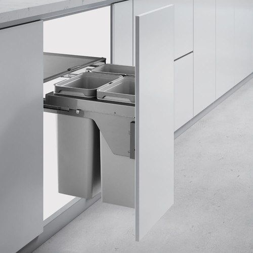 Higold 56L Triple Side Mounted Pull Out Concealed Bin 600mm
