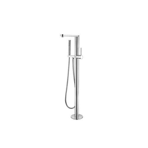 Fluid Floor Standing Bath Spout - Mixer and Hand Shower - Luxury Chrome