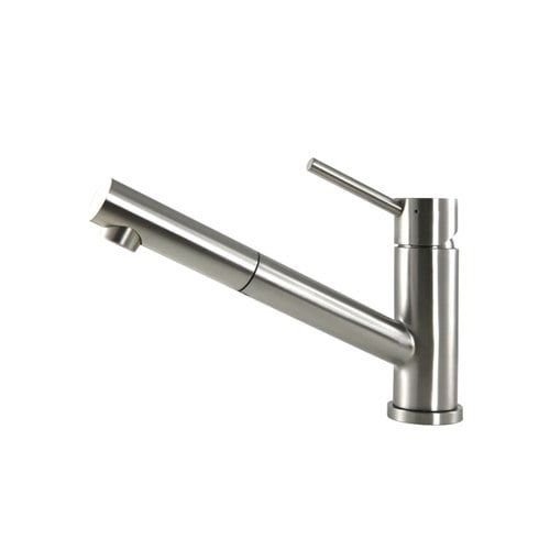Oskar - Stainless Steel Kitchen Mixer Tap - Brushed - with Pull-Out