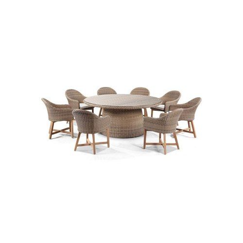 Plantation 8 With Coastal Outdoor Wicker Dining Chairs
