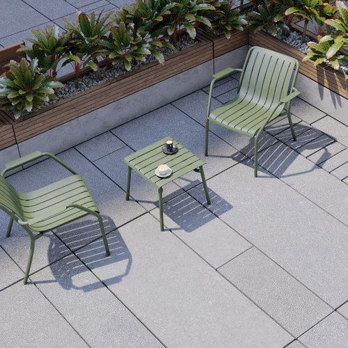 Roku Outdoor Lounge Chair in Matt Eucalyptus Green