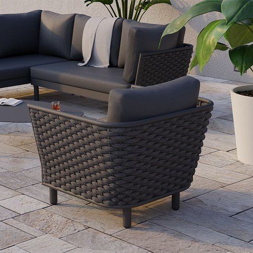Siano Lounge Chair - Outdoor - Charcoal - Dark Grey Cushion