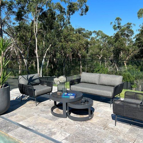 Brielle 4pc Rope Outdoor Lounge Setting