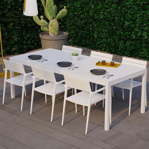 Halki Table - Outdoor - 220cm x 100cm - White