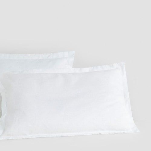 Pure Linen Pair of Tailored Pillow Cases (with flange)