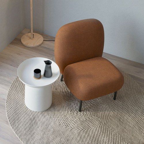 Moulon Lounge Chair - Terracotta Rust - Brushed Matt Bronze Legs