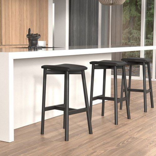 Andi Stool - Black - Backless with Pad