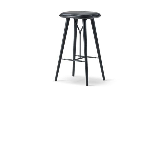 Spine Wood Stool Black by Fredericia