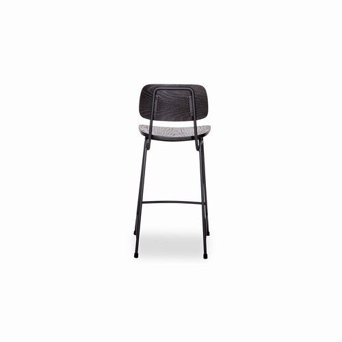 Archie Stool - Black - Black Seat  - 65cm Seat Height (Kitchen Bench height)