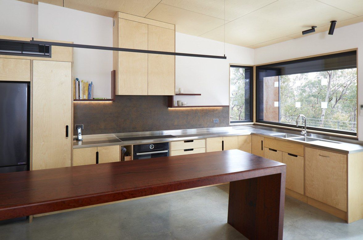 Plywood and Redgum Kitchen Joinery