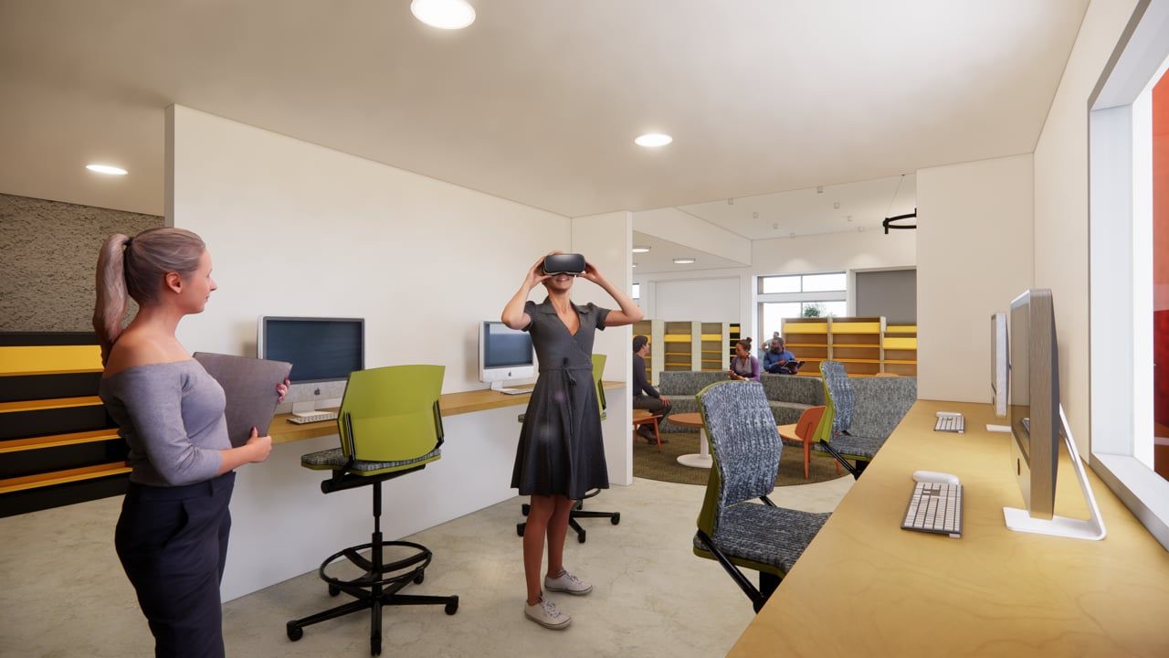 Yankalilla Library Interior Concept Walkthrough Via Main Entry April 2021