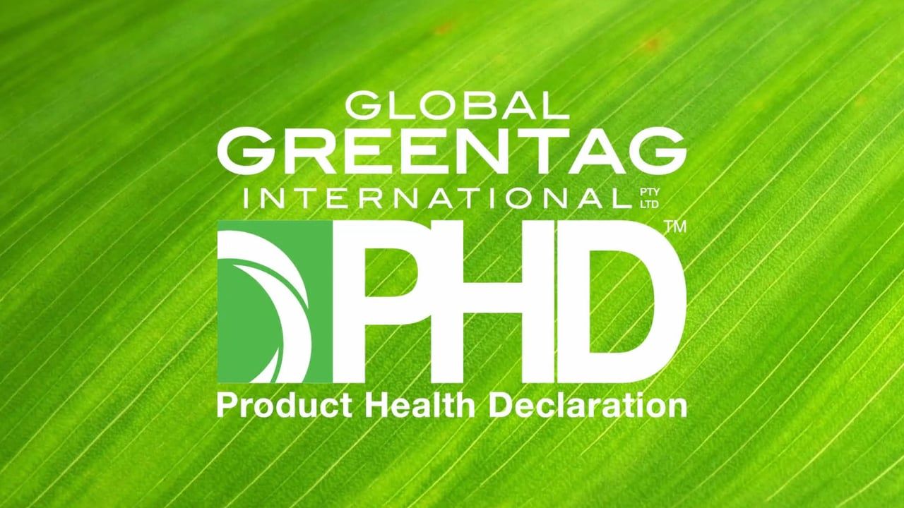 Global GreenTag's Product Health Declaration™ PHD recognises progressive manufacturers who fully disclose with 100 percent transparency the toxicity information of their products.