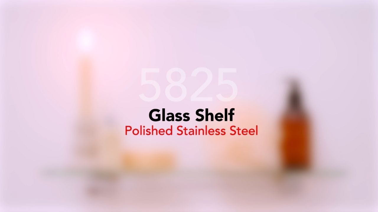 Bathroom Butler Glass Shelf 500mm (5825) in Polished Stainless Steel