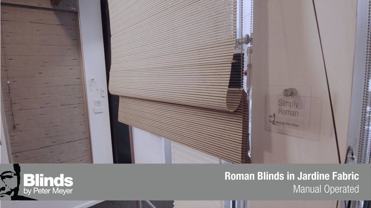 Roman Blinds in Jardine Fabric Cord Operated