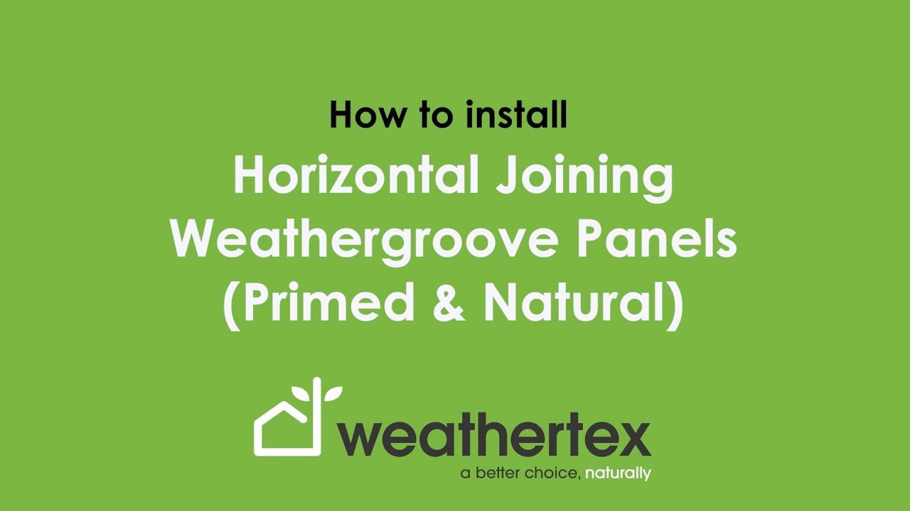 How to Install: Horizontal Joining Weathergroove Primed or Natural