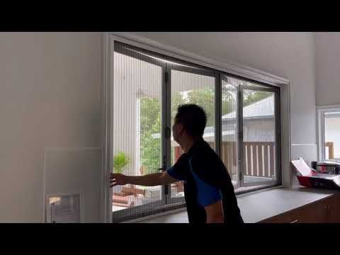 Bifold windows retractable fly screens